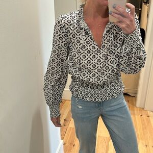 Black & White Shimmer Top